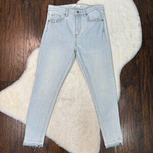 LOFT Jeans 28/6 Petite Skinny High-Rise Light Wash Stretch Women's